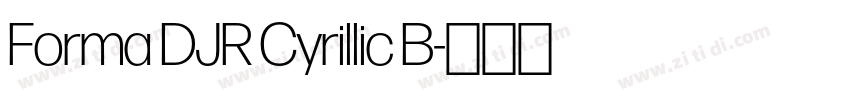 Forma DJR Cyrillic B字体转换